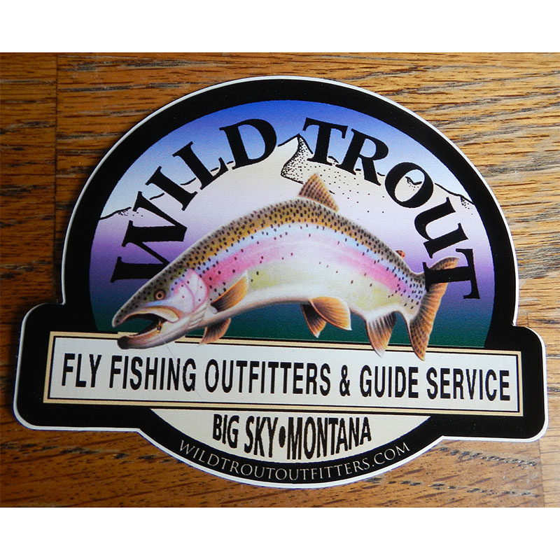 Wild Trout Outfitters Logo Sticker 4 x 3.25 inch allweather - Wild