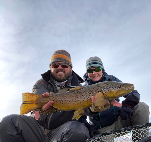 Diane Stickler and Guide Ian 1-16-21 Madison River